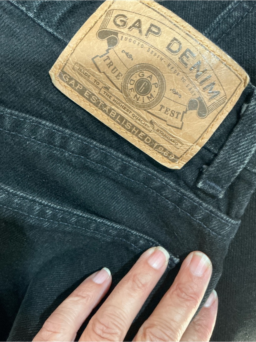 💙 Gap Women’s Black Denim Jeans Loose Fit - 8/29 Long (01229) - Picture 4 of 6